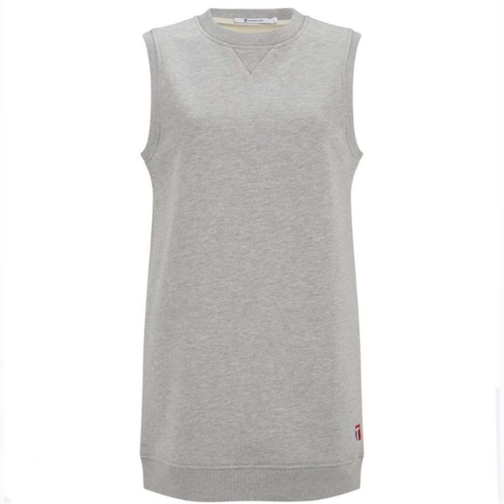 T by Alexander Wang Bonded Fleece Sweatshirt Dress Sleeveless Gray Size Small S